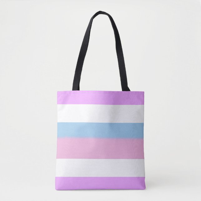 Intersex Pride Stripes Tote Bag (Front)