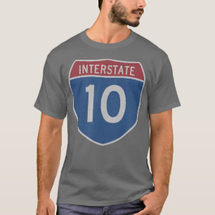 Interstate 10 Highway Road Trip 10th birthday Tee