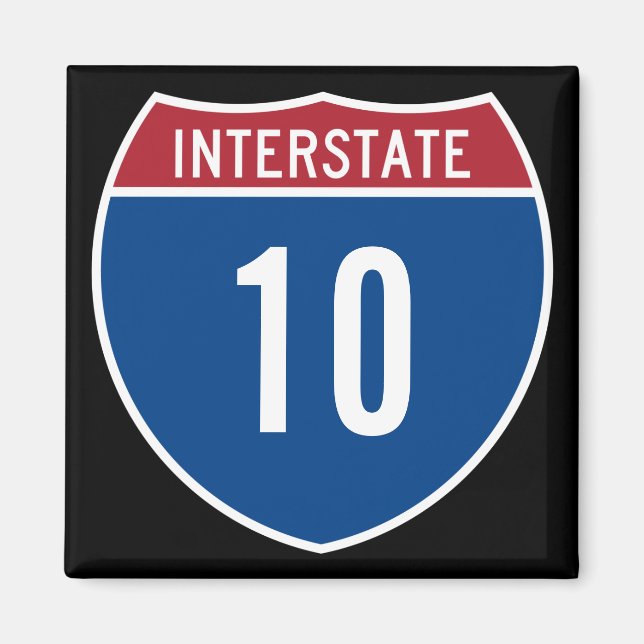 Interstate 10 magnet (Front)