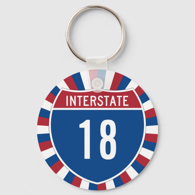 Interstate 18 key ring (Front)