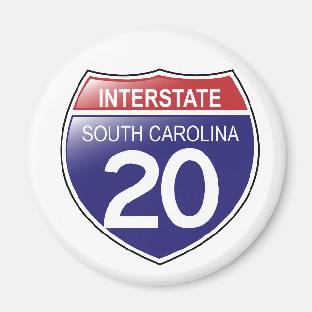 Interstate 20 South Carolina Magnet (Front)