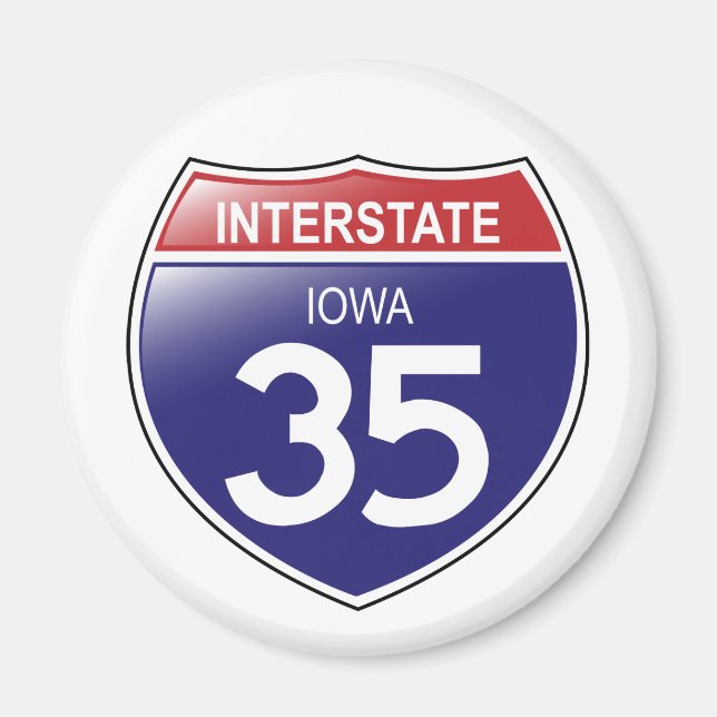Interstate 35 Iowa Magnet (Front)