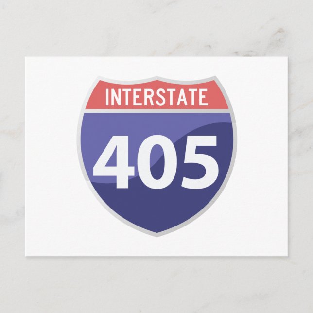 Interstate 405 (I-405) Calif. Highway Road Trip Postcard (Front)