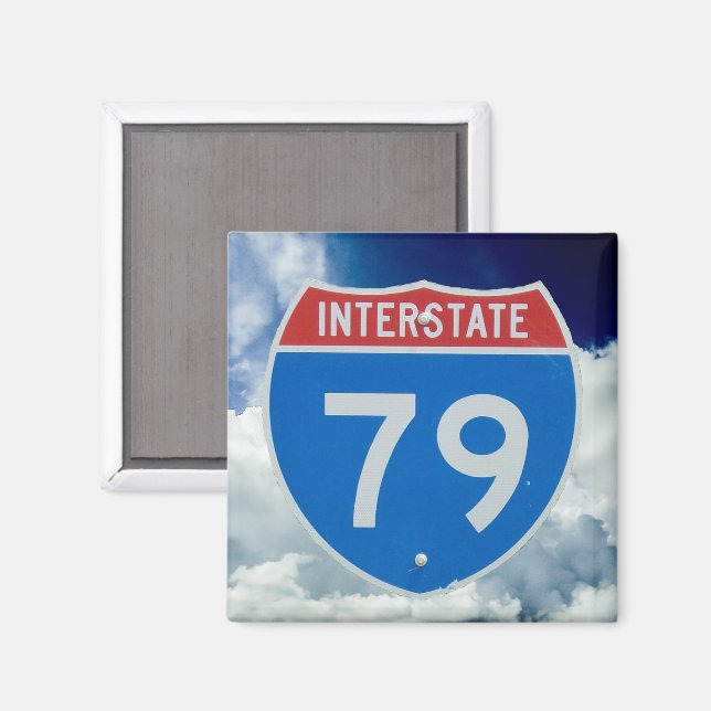Interstate 79 Shield, Highway Sign Magnet (Front/Back)