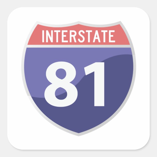 Interstate 81 (I-81) Road Trip Travel Sticker (Front)