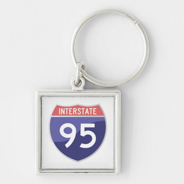 Interstate 95 (I-95) Road Trip Travel Key Ring (Front)