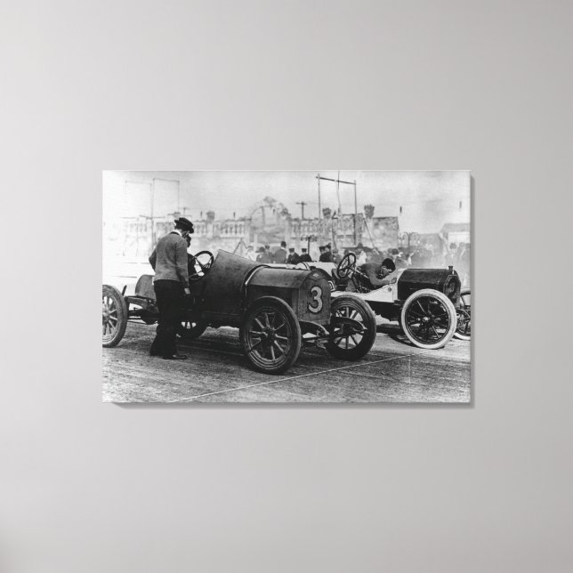 Interstate Fairgrounds Auto Speed Races Canvas Print (Front)