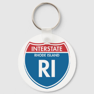 Interstate Rhode Island RI Key Ring