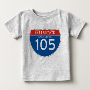 Interstate Sign 105 - California Baby T-Shirt