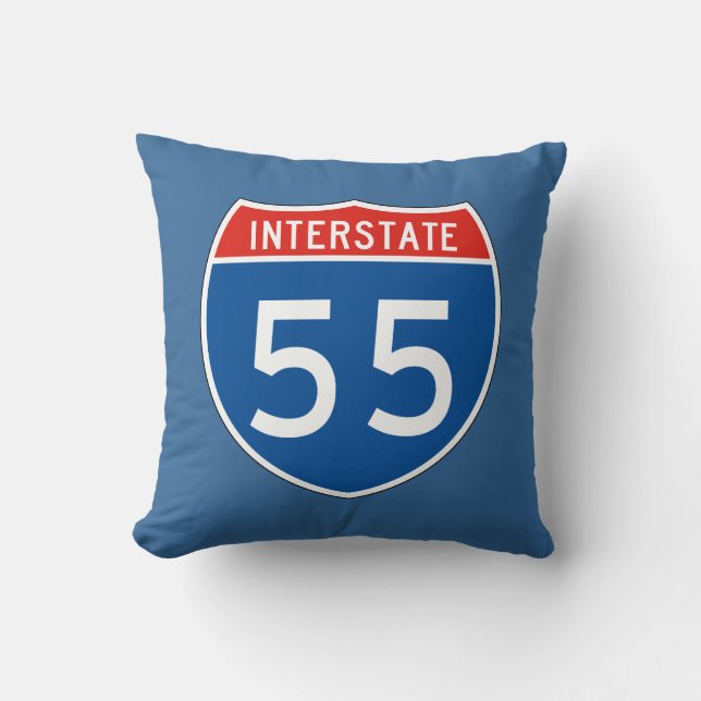 Interstate Sign 55 Cushion (Front)