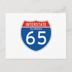 Interstate Sign 65 - Alabama Postcard