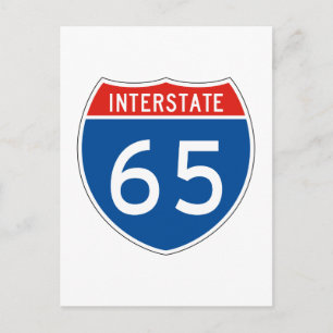 Interstate Sign 65 Postcard
