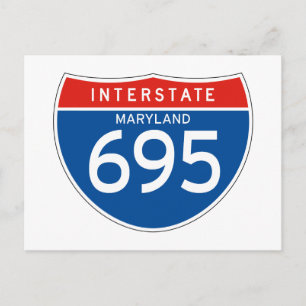 Interstate Sign 695 - Maryland Postcard