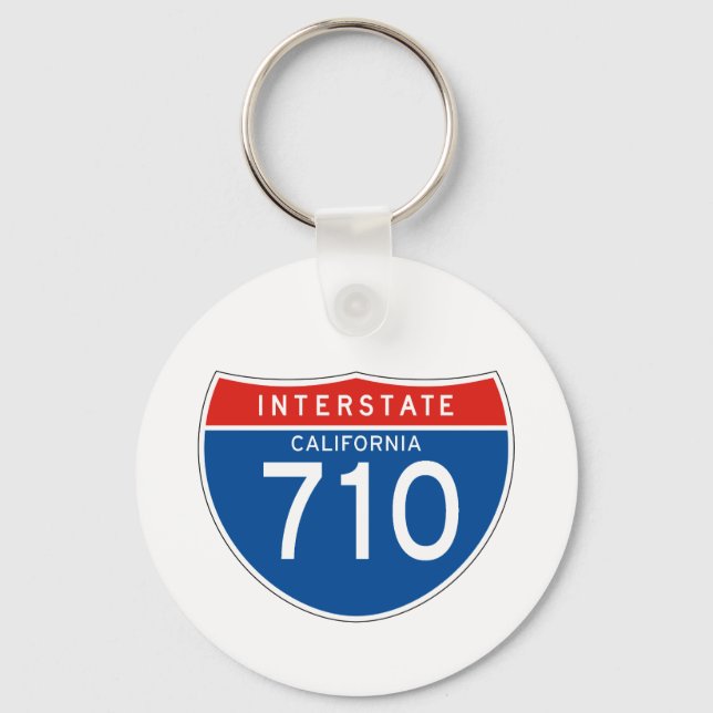 Interstate Sign 710 - California Key Ring (Front)
