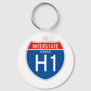 Interstate Sign H1 - Hawaii Key Ring