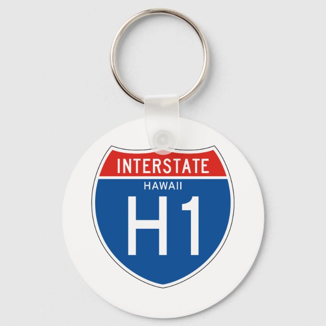 Interstate Sign H1 - Hawaii Key Ring (Front)