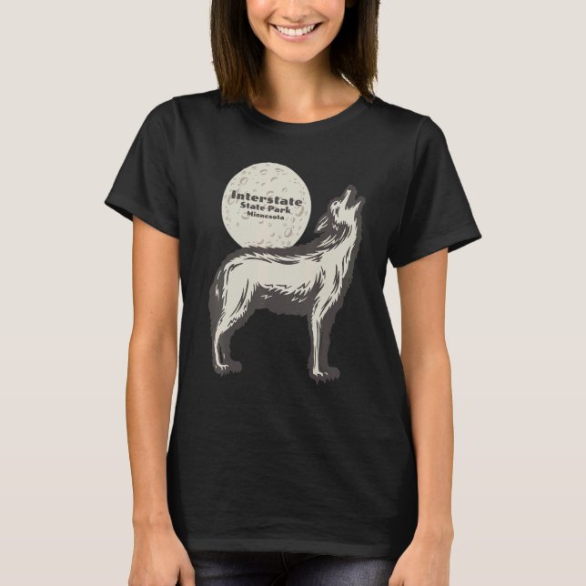 Interstate State Park Minnesota MN Wolf Moon Vacat T-Shirt (Front)