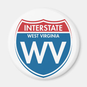 Interstate West Virginia WV Magnet