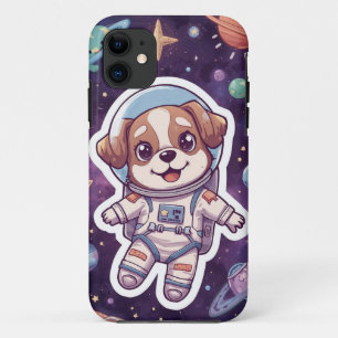 Interstellar Paws – Cute Space Dog in Adventure Case-Mate iPhone Case