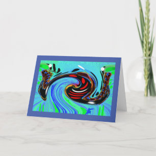 Interstellar travel holiday card