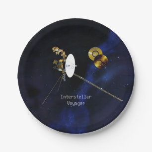 Interstellar Voyager Spacecraft Paper Plate