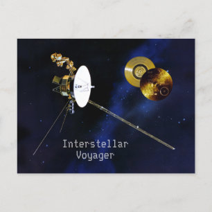 Interstellar Voyager Spacecraft Postcard
