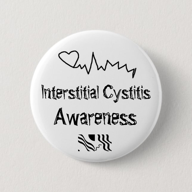 Interstitial cystitis Awareness 6 Cm Round Badge (Front)