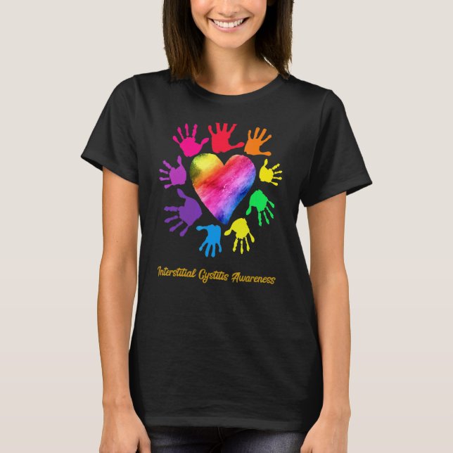 Interstitial Cystitis Awareness Hands T-Shirt (Front)