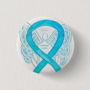 Interstitial Cystitis Awareness Ribbon Angel Pins