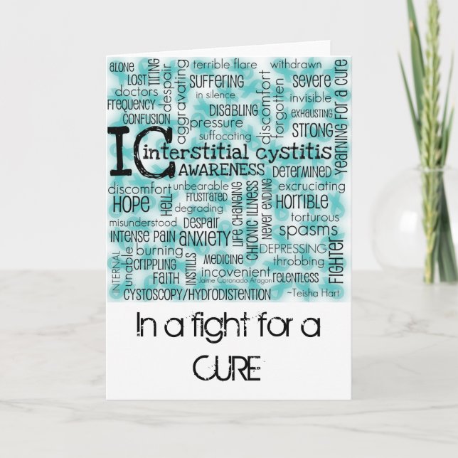 Interstitial Cystitis Words Card (Front)