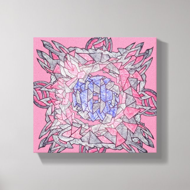 Intertwined Abstract Echoes Canvas Art (Front)