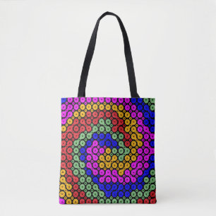 Intertwined Hues Abstract Tote Bag