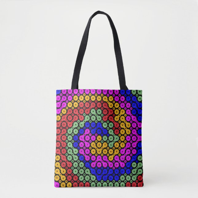 Intertwined Hues Abstract Tote Bag (Front)