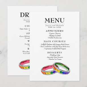 🌈 Intertwined in Pride  Double‑Sided Menu & Drink