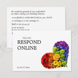 🌈 Intertwined in Pride Horizontal RSVP Online Card