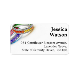 🌈 Intertwined in Pride – Rainbow Rings Label