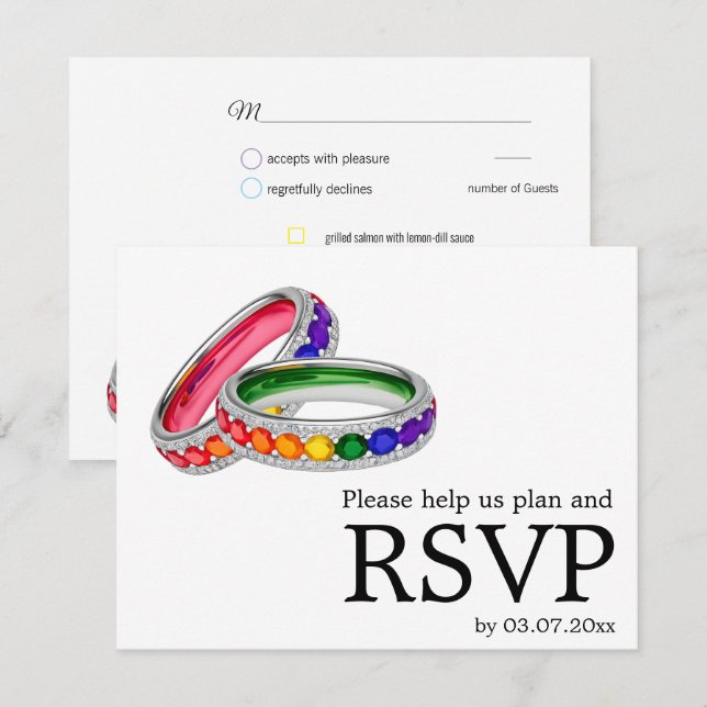🌈Intertwined in Pride –with menu & QR code (Front/Back)