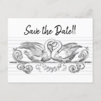 Intertwined Swans Save the Date
