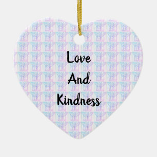 Intertwining Abstract  Love And Kindness Ceramic Tree Decoration