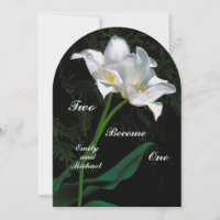 INTERTWINING WHITE LILIES/"TWO BECOME ONE"
