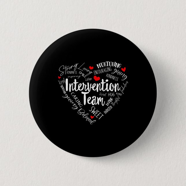 Intervention Teacher Specialist Squad Para Interve 6 Cm Round Badge (Front)