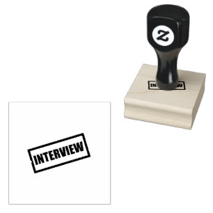 INTERVIEW HR Department recruiter office Jet Black Rubber Stamp