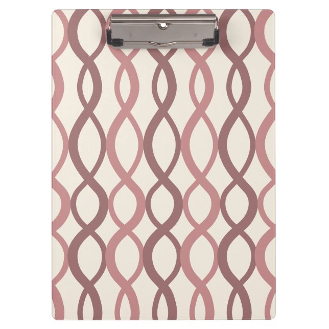 Interwoven Geometric Pattern-Modern Office Clipboard (Front)