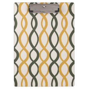 Interwoven Geometric Pattern-Modern Office Clipboard