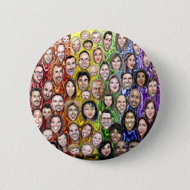 Interwoven Humanity 6 Cm Round Badge (Front)