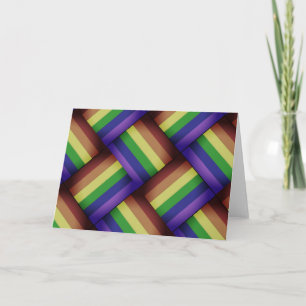 Interwoven LGBT Gay Pride Rainbow Ribbon! Card