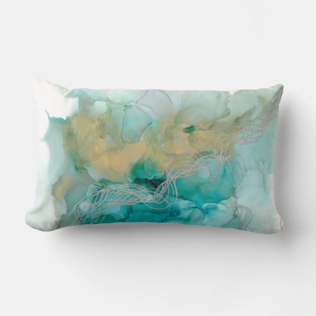 Interwoven Metallics Lumbar Cushion (Front)