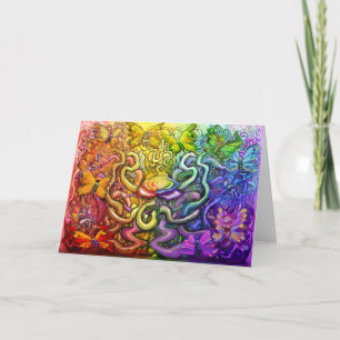 Interwoven Rainbow Party Card