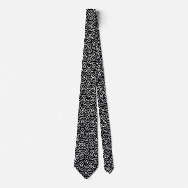 Interwoven Triangles v2 Tie (Front)