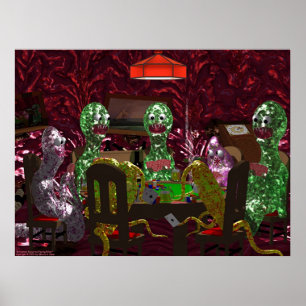 Intestinal Parasites Playing Poker Poster